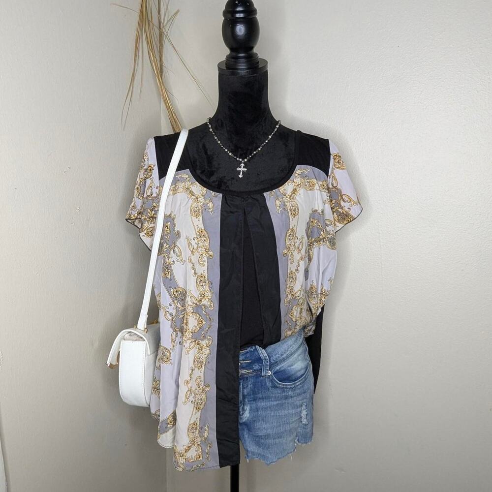 Boho fairy style black top